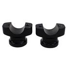 1 8  Black Silver Straight Risers For Harley Fxsb Fxbr s 1 25  Ape Handlebars
