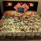 Cotton Tree Of Life Tapestry Wall Hanging Tablecloth Bedspread Full Tan 88x104