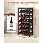 Uimoso 24-bottle Wine Rack 6-tier Freestanding Floor Storage Organizer