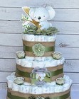 3 Tier Koala Diaper Cake Baby Shower Boy