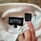 Dragonfly Clothing Company 2000s White Striped Short Sleeve Button Up
