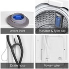 Costway Full-automatic Laundry Wash Machine W drain Pump 2 In1 Washer spinner