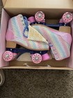 Cosmic Skates Glitter Checkerboard Roller Skates