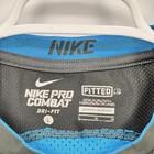 Nike Pro Combat Mens Size L Compression Shirt Dri-fit Black Blue Fitted