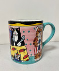  rare  Vintage Catzilla Wine Cats Candace Reiter Pink Short Coffee Mug Cup