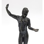 Vtg Marathon Boy Ephebe Ancient Greek Statue Metal Bronze Museum Replica