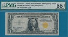  1 00 1935-a  North Africa Yellow Seal  Beautiful  Bright  Pmg  Au55epq