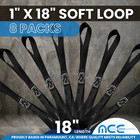 8 Pack 1  X 18  Soft Loop Tie Down Strap Motorcycle Dirt-bike Atv Utv 800lbs Wll