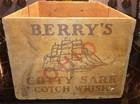 Vintage Wooden Crate For Berry Bros    Rudd Ltd   Cutty Sark Whisky  Scotland