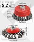 4 Wire Wheel Cup Brush For Angle Grinder 3 Pack Coarse Twisted Knotted Wire Wh
