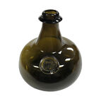 8  Hand-blown Dark Green Thick Glass 76-oz  Onion Bottle- Antique Vintage Style