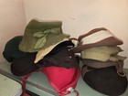 Vtg Lot Of 10 Antique Felt wool Hats Fascinators   Bows   Great Trims 1950 s