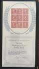 1917 Washington Scot   505  Double Error In Block Of 9  W Coa And Certification