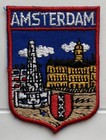 Amsterdam Muntplein Square Canal Munt Tower Embroidered Souvenir Patch Badge