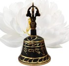 Tibetan Buddhist Bronze Bell 5  And Vajra dorje For Meditation