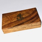 Naurical Wooden Trinket Box Brass Anchor Inlay Maritime Boats Vintage