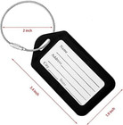 10x Black Luggage Tags For Suitcases Travel Bag Tag Suitcase Baggage Name Label