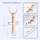 Cremation Cross Necklace For Ashes Cross Urns Locket Pendant Memorial Jewelry