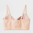 Maidenform Girl   s Bra Xl Buff Beige Seamless Bralette Longline Molded Contour
