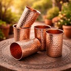 Pure Copper Water Glass Set  Handmade Drinkware  Ayurveda Health Benefits