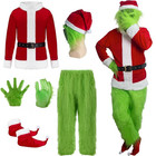 Christmas The Grinch Complete Costume Santa Claus Costume Adult  size  M l xl 
