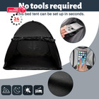Blackout Bed Tent For Adults     Light-blocking Sleep Tent  Big  Black