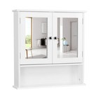 Bathroom Wall Mount Medicine Cabinet W adjustable Shelves   2 Mirror Door