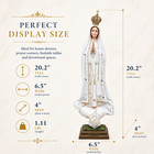 20  Our Lady Of Fatima Virgin Mary White Religious State  Made In Portugal  1035