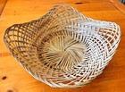 Wicker Rattan Square Woven Basket Boho Farmhouse Decor - 12 5  X 4 5 