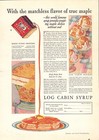 1929 Old Dutch Cleanser And Log Cabin Syrup Print Ad Santa And Sleigh