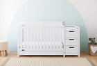Hadley 5-in-1 Convertible Crib And Changer With Drawer  white      Greenguard Gold