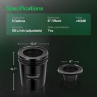 Vivosun 8 Bucket  5 Gal Dwc Hydroponics Grow System W  Top Drip Kit