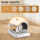Large Self Cleaning Cat Litter Box Automatic Robot 65l Wifi App Reduce Odor New