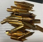 Vintage 14 K Gold Plated Dip Pen Nibs Heart Hole    Lot 64   8 And 12   4