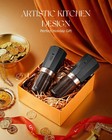 2pcs Electric Salt And Pepper Grinder Set Automatic Grinder Rechargeable Battery