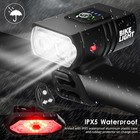 40000lm Rechargeable Led Mtb Bicycle Light Racing Bike Front Rear Headlight