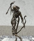 Bronze Skeleton Sculpture Statue Marble The Grim Reaper Art Gothic Mori Death
