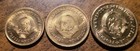 1955 Yugoslavia Lot Of Three Coins 10-20-50 Dinara  unc-bu  Lot  1