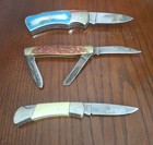 Vintage Pocket Knife Lot     Sabre Usa Slipjoint   Decorative Folding Knives  3 