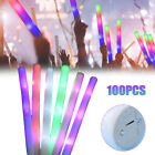 100pcs Light Up Foam Sticks Led Wands Batons Flashing Glow Sticks Bulk Dj Party
