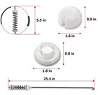 4x W10780045 Washer Suspension Rod Spring Kit For Whirlpool W10821956 25-1 2 In