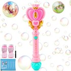 Bubble Wand For Kids Princess Heart Bubble Machine Blower Maker Wand Light Pink