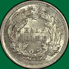 1873-s Seated Liberty Half Dime Choice Almost Uncirculated Au  unc Coin  50623
