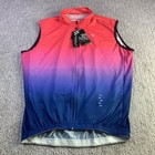 Sanpella Cycling Vest Mens 2xl Full Zip Sleeveless Gradient Coral Blue New
