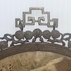 7 5 8 Round Art Deco Picture Frame Antique Vintage Brown Frame Floral Oriental