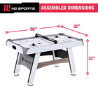 Md Sports 5 Ft  Air Powered Hockey Table With Led Electronic Scorer Small Spaces