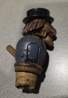 Vintage Anri Hand-carved Mechanical Wooden Bottle Stopper Cork Italy