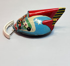1956 Czech Kdn Litho Tin Toy Space Ship Moon Explorer Luna Robot Driver Wind Up