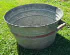 Vintage 20  Round Galvanized Wash Tub Farm Planter Cooler Decor