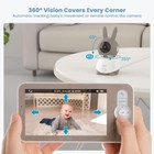 Iegeek Baby Monitor With 2k Hd Resolution pan-tilt-zoom 5   Screen   App Control